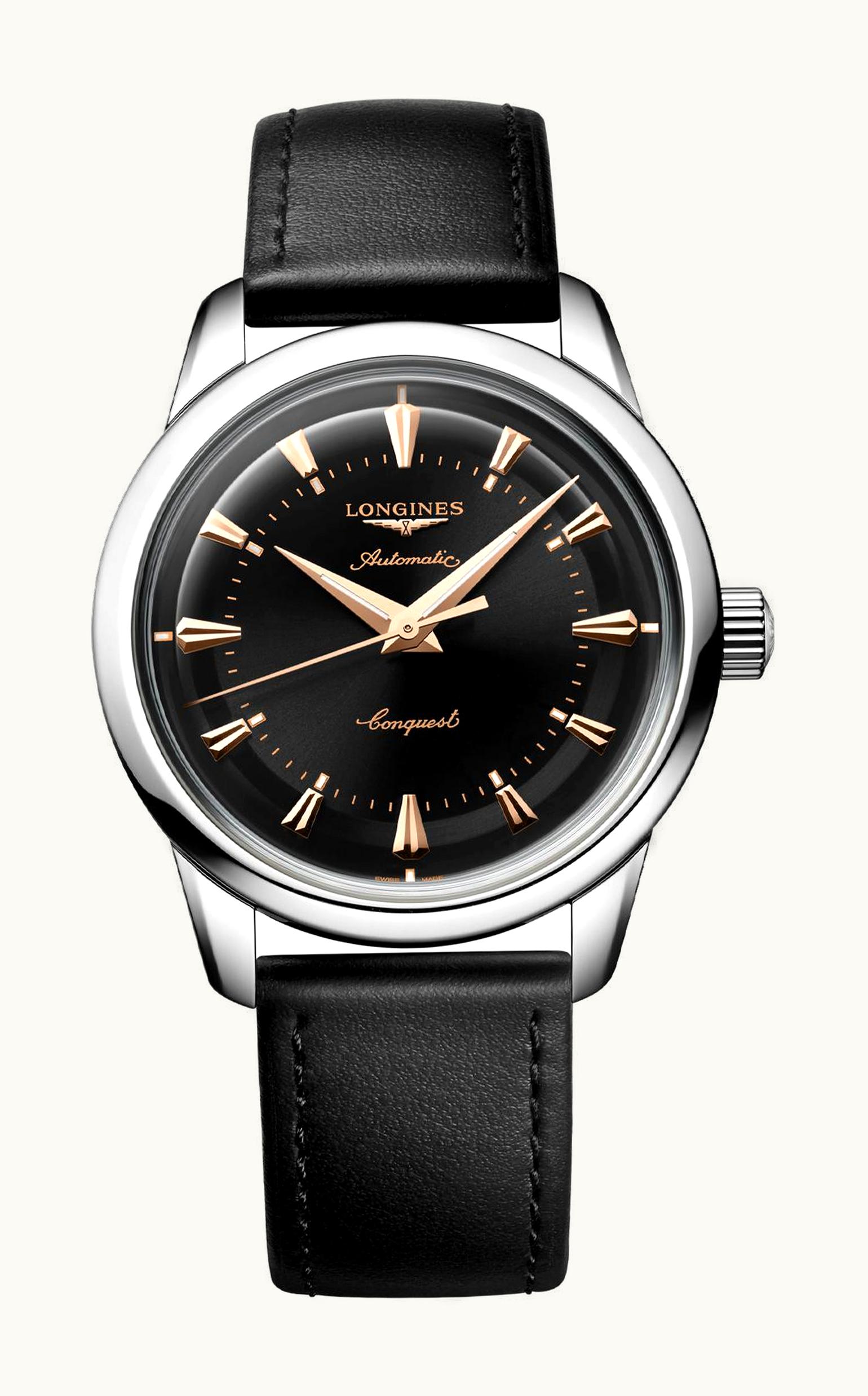 Longines Conquest Heritage 38 Stainless Steel / Black