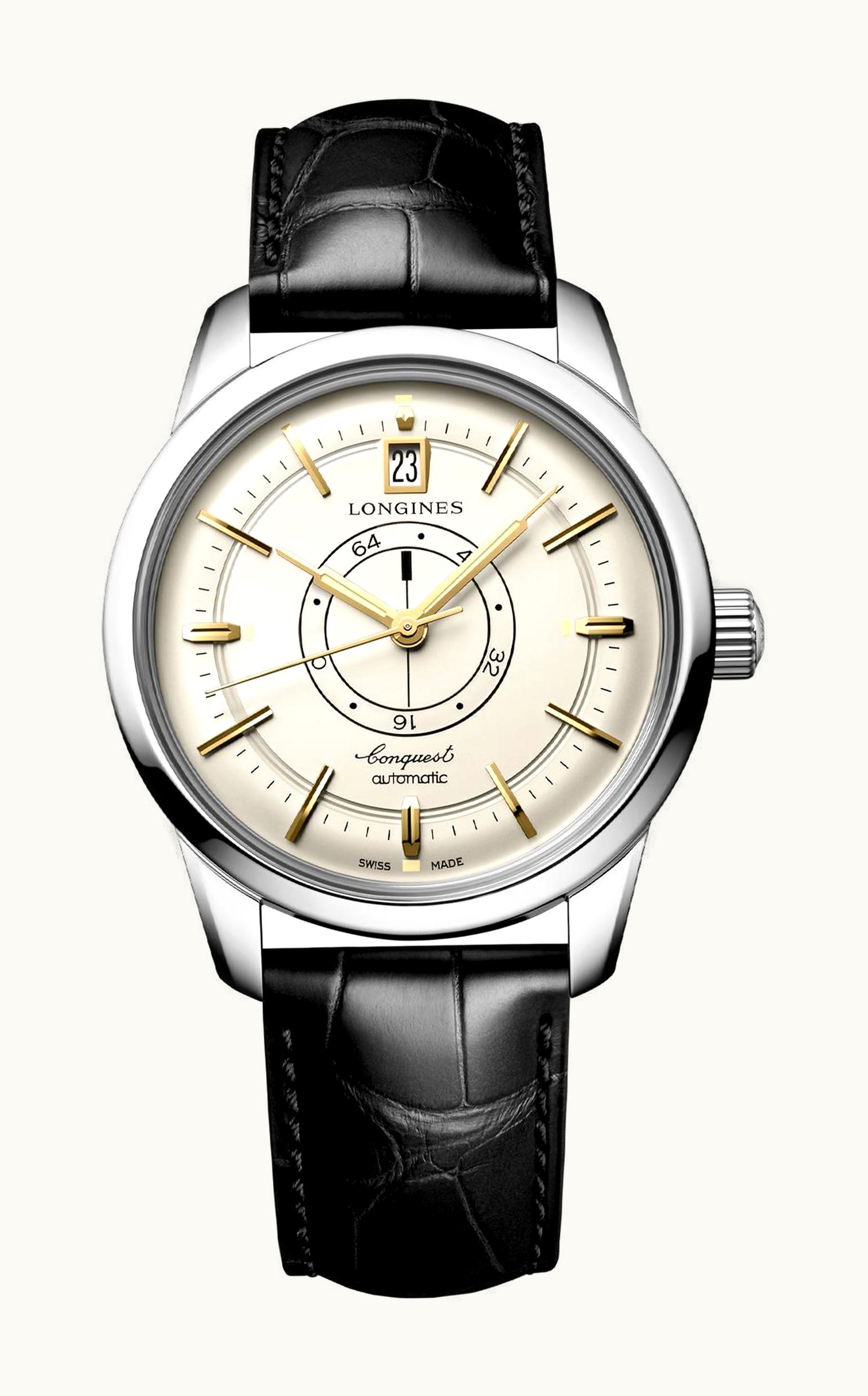 Longines Conquest Heritage Power Reserve 38 Stainless Steel / Silver