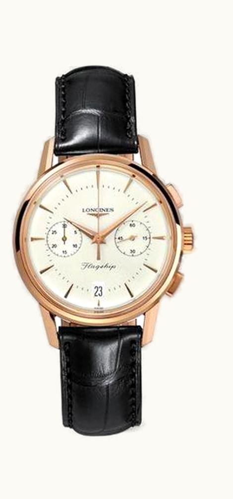 Longines Flagship Heritage Chronograph Pink Gold