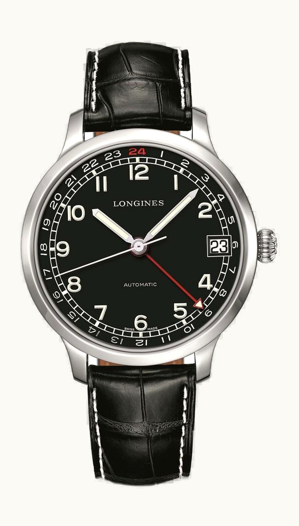 Longines Military 1938 24 hours Alligator
