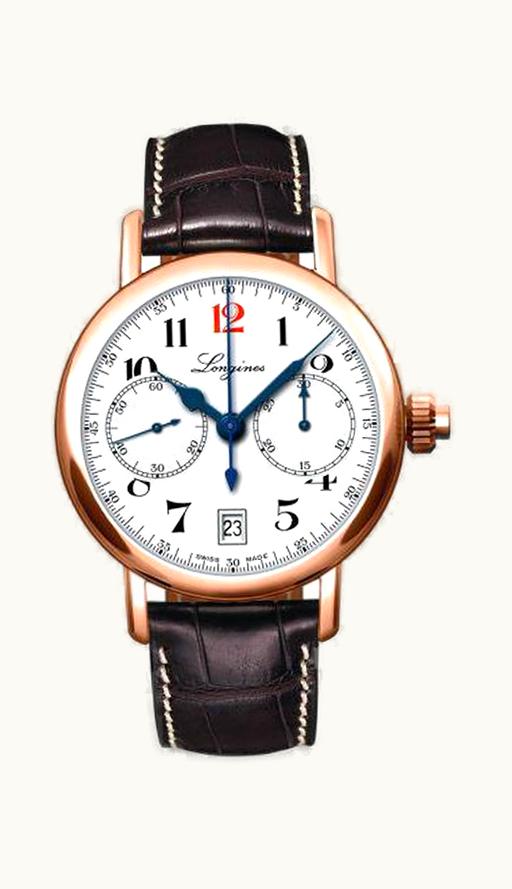 Longines Mono Pusher Chronograph 180th Anniversary Watch Gold