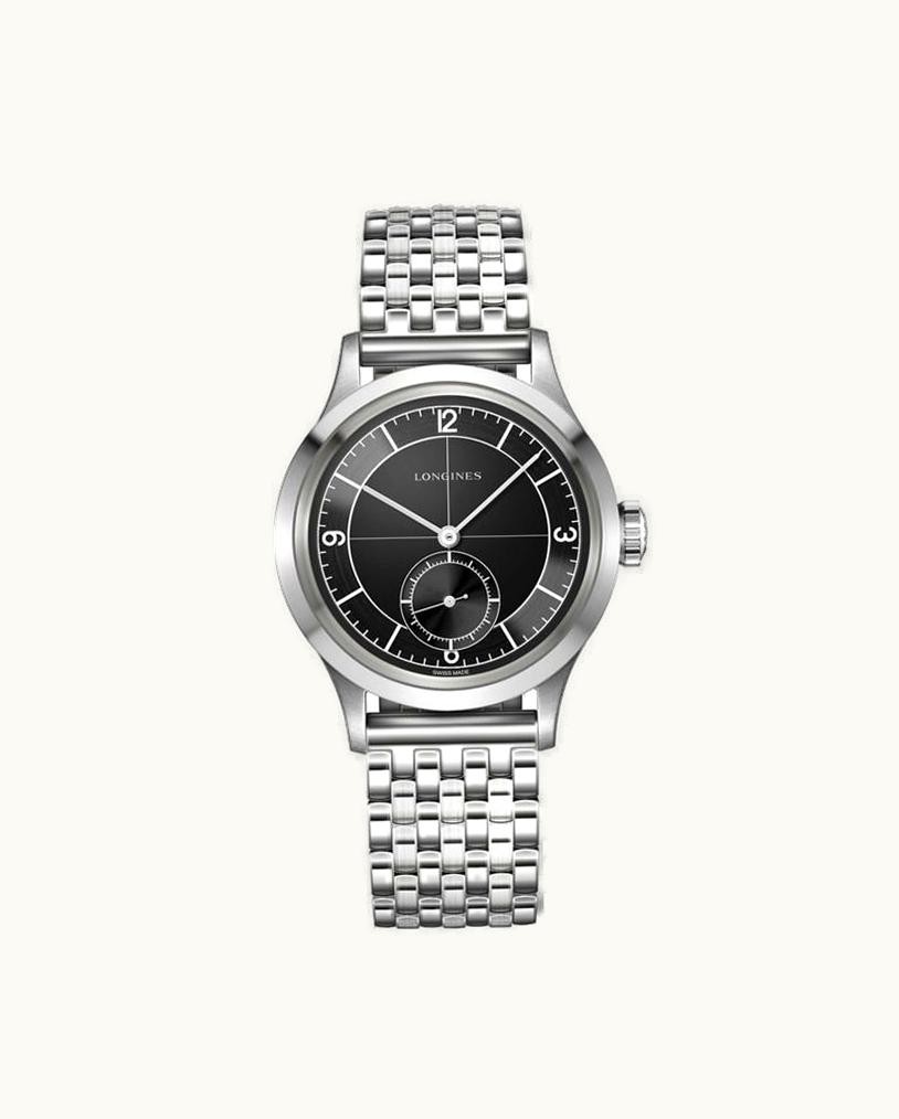 Longines Heritage 38.5 Small Seconds Black Sector / Bracelet