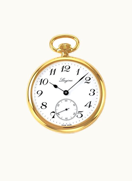 Longines Pocket Watch Gold-Plated / White - Arabic