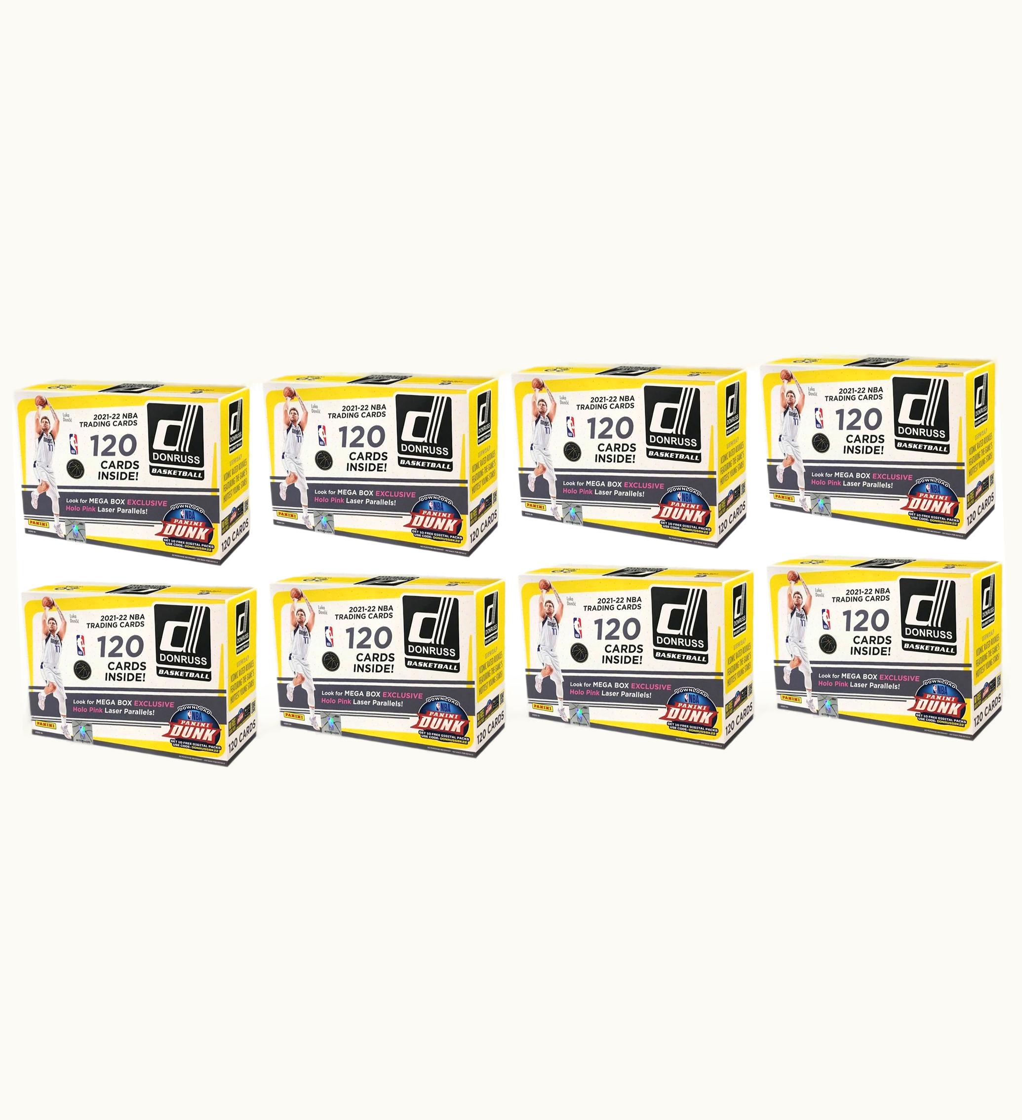 Panini 2021 22 Panini Donruss Basketball Mega Box Holo Pink Laser Parallels 8x Lot
