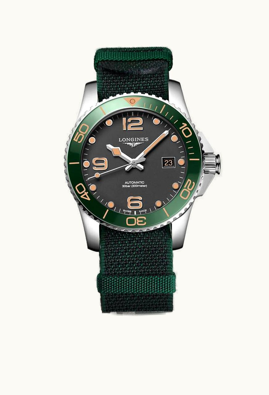 Longines HydroConquest 41 Automatic Stainless Steel / Matte Black / NATO