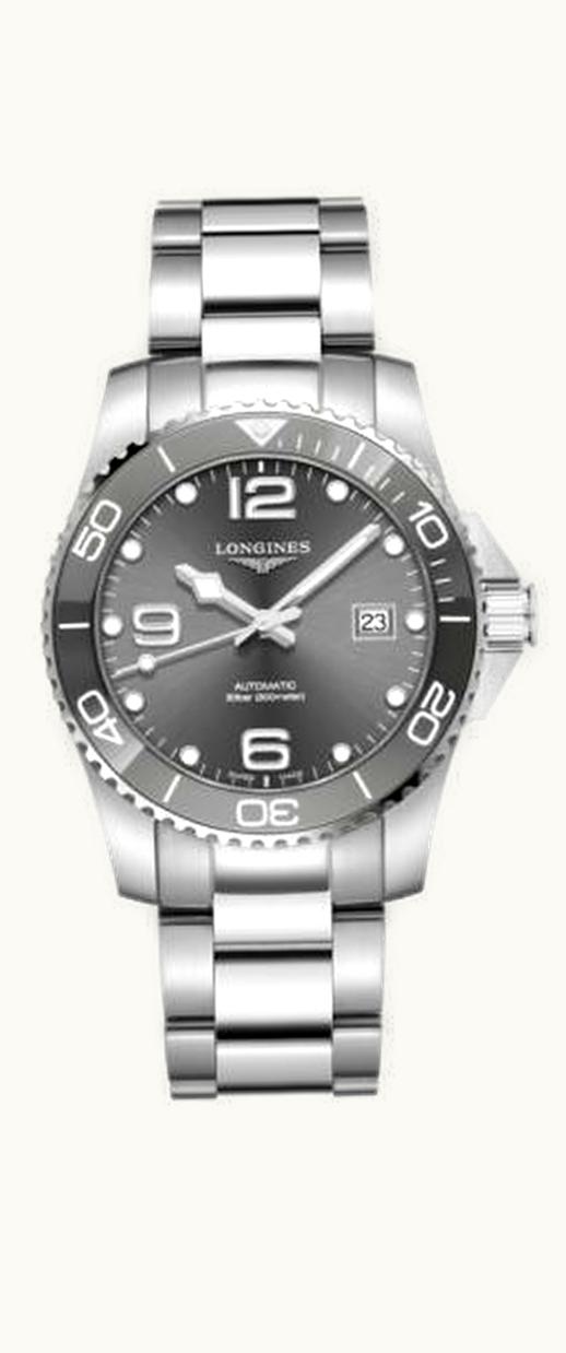 Longines HydroConquest 41 Automatic Stainless Steel / Ceramic / Grey / Bracelet