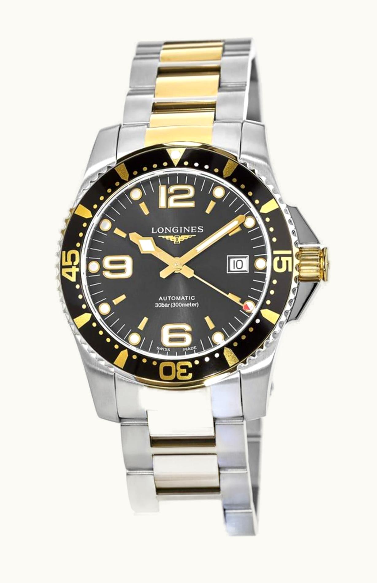 Longines HydroConquest 41 Automatic Stainless Steel - Yellow Gold / Black