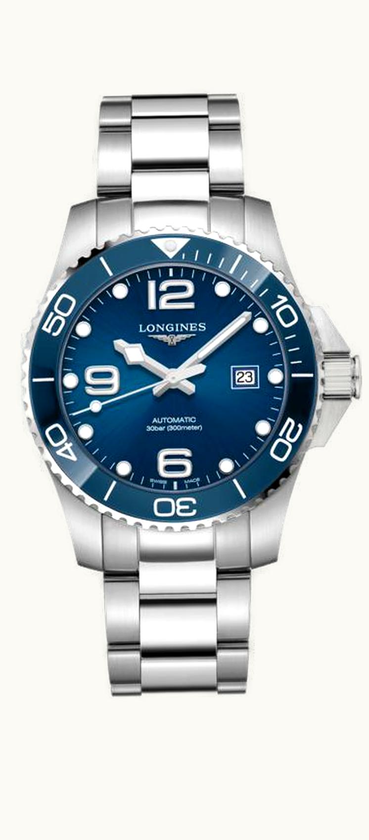 Longines HydroConquest 43 Automatic Stainless Steel / Ceramic / Blue / Bracelet