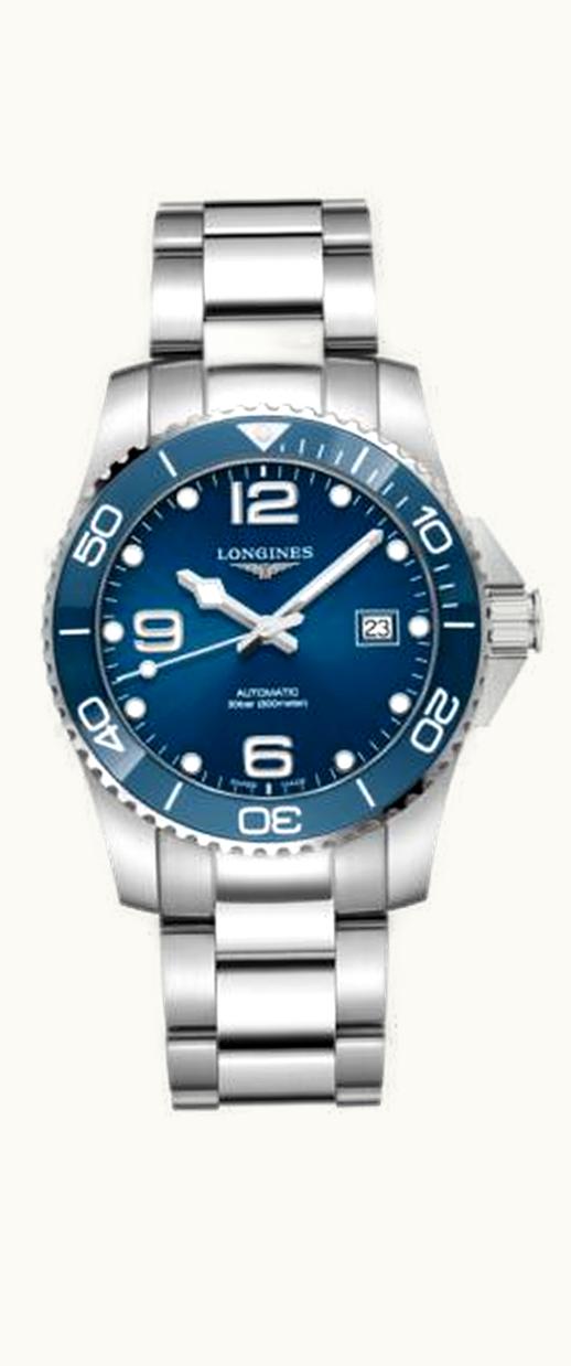 Longines HydroConquest 41 Automatic Stainless Steel / Ceramic / Blue / Bracelet