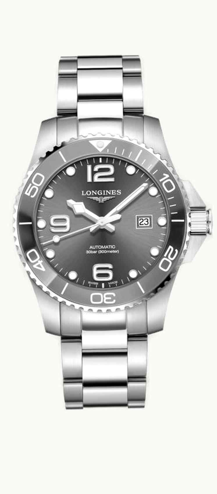 Longines HydroConquest 43 Automatic Stainless Steel / Ceramic / Grey / Bracelet