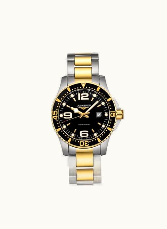 Longines Hydroconquest Quartz 39 Two Tone Black