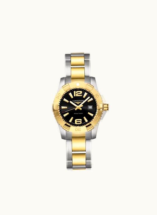 Longines Hydroconquest Quartz 29.5 Two Tone Black