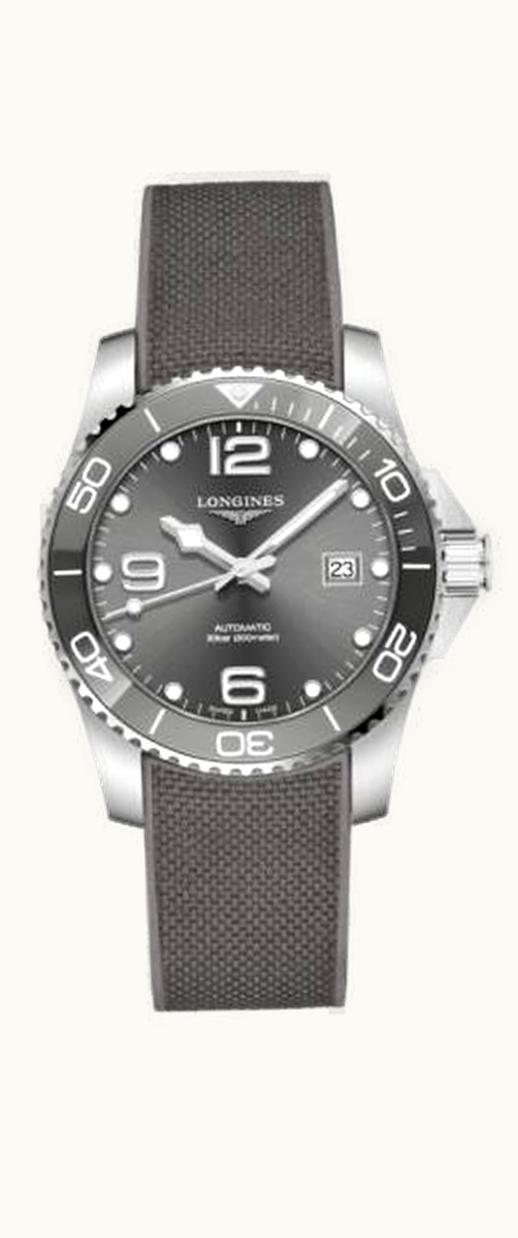 Longines HydroConquest 41 Automatic Stainless Steel / Ceramic / Grey / Rubber