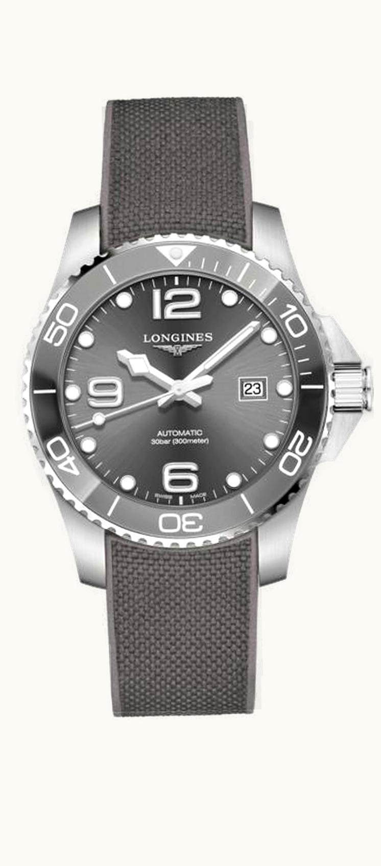Longines HydroConquest 43 Automatic Stainless Steel / Ceramic / Grey / Rubber