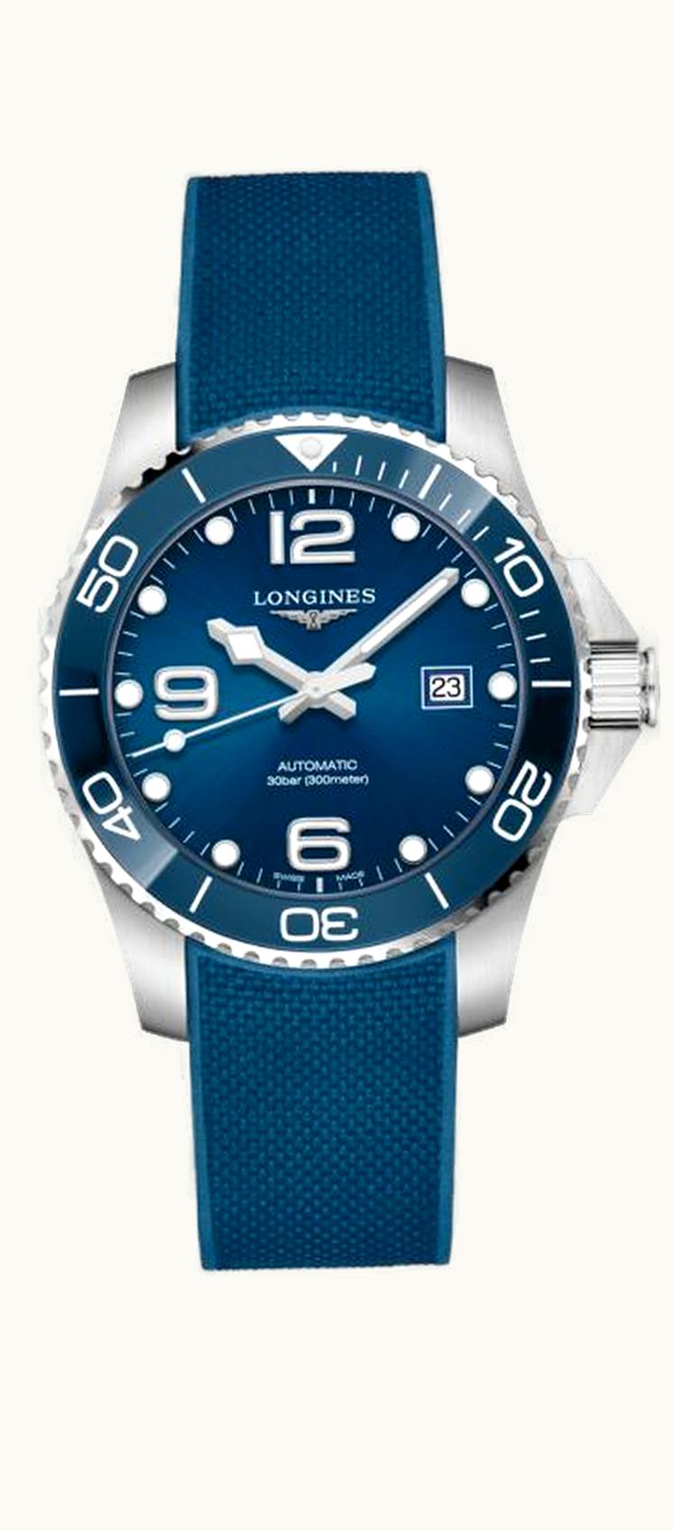 Longines HydroConquest 43 Automatic Stainless Steel / Ceramic / Blue / Rubber