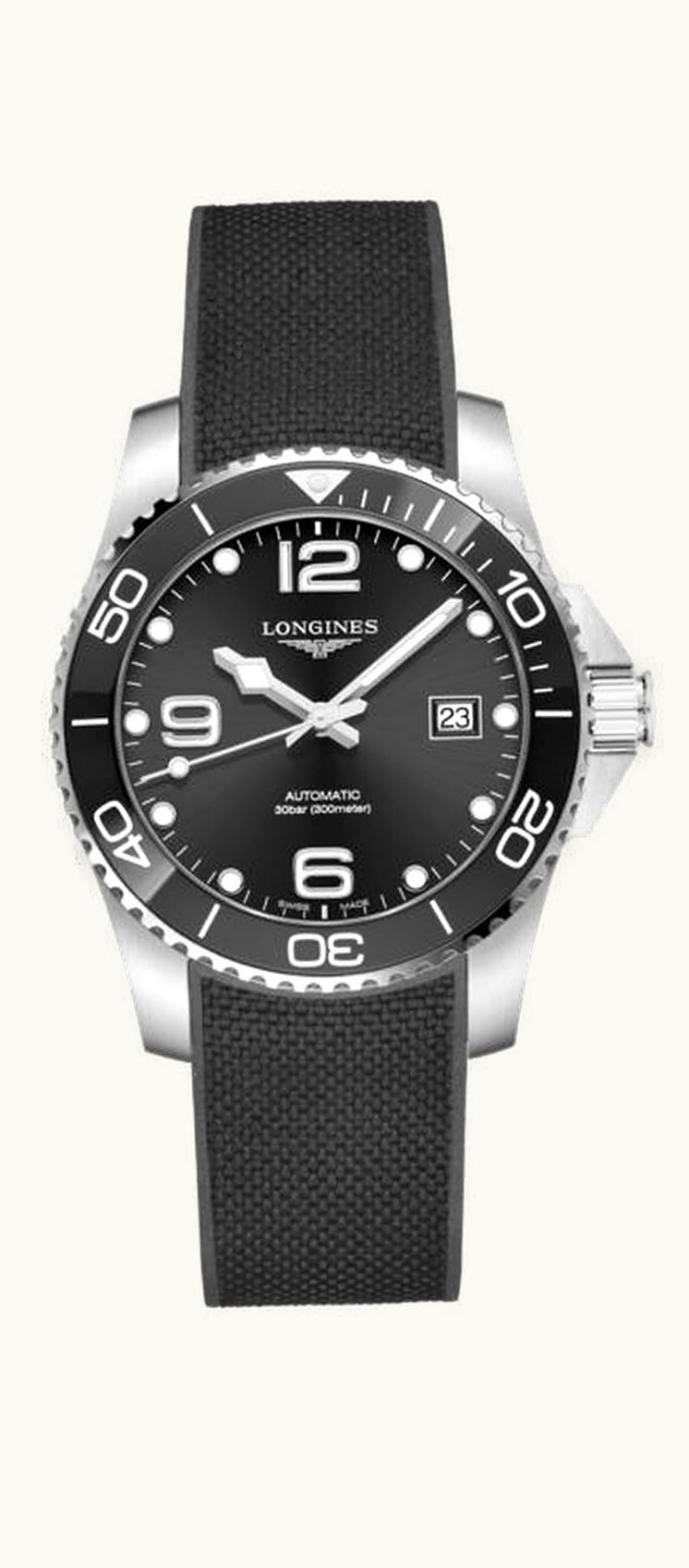 Longines HydroConquest 41 Automatic Stainless Steel / Ceramic / Black / Rubber