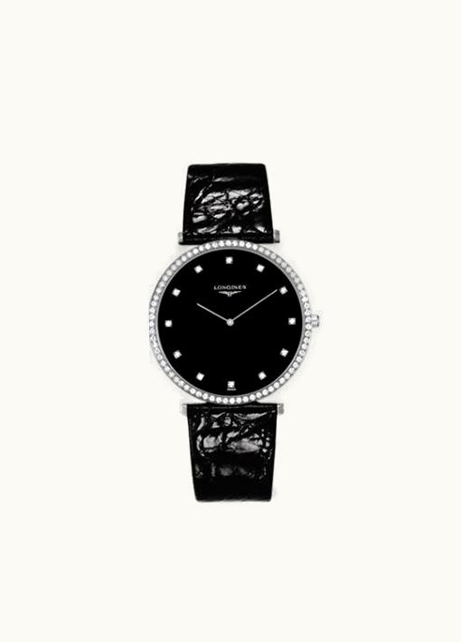 Longines La Grande Classique 37 Quartz Diamond Bezel Black