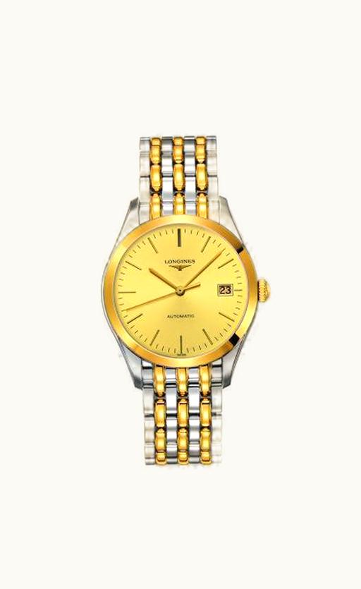 Longines La Grande Classique Automatic 36 Stainless Steel / Yellow Gold PVD / Champagne