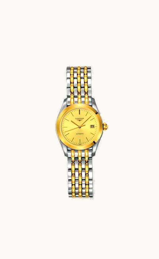 Longines La Grande Classique Automatic 25 Stainless Steel / Yellow Gold PVD / Champagne