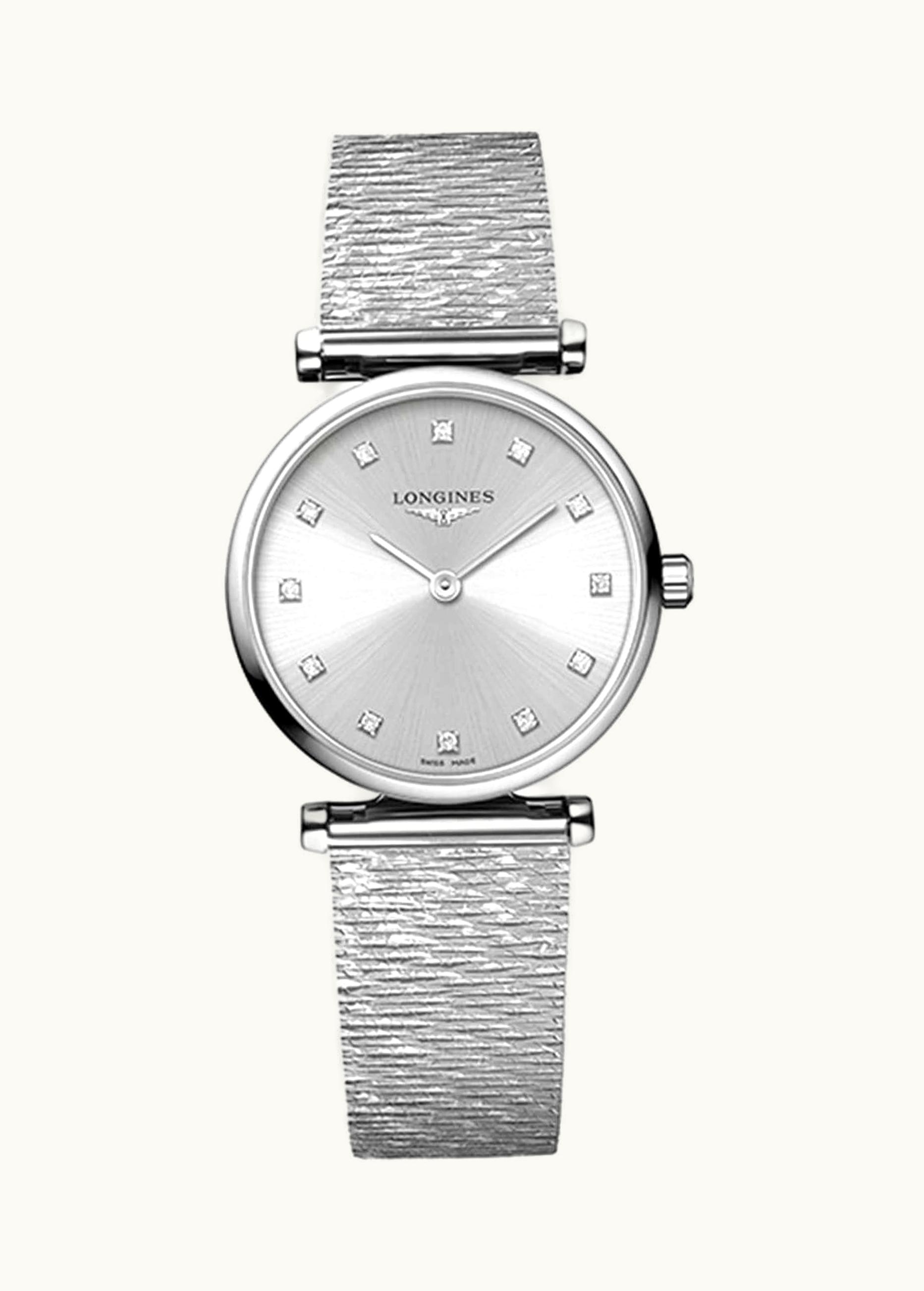 Longines La Grande Classique Quartz 24 Stainless Steel / Grey - Diamond / Bracelet