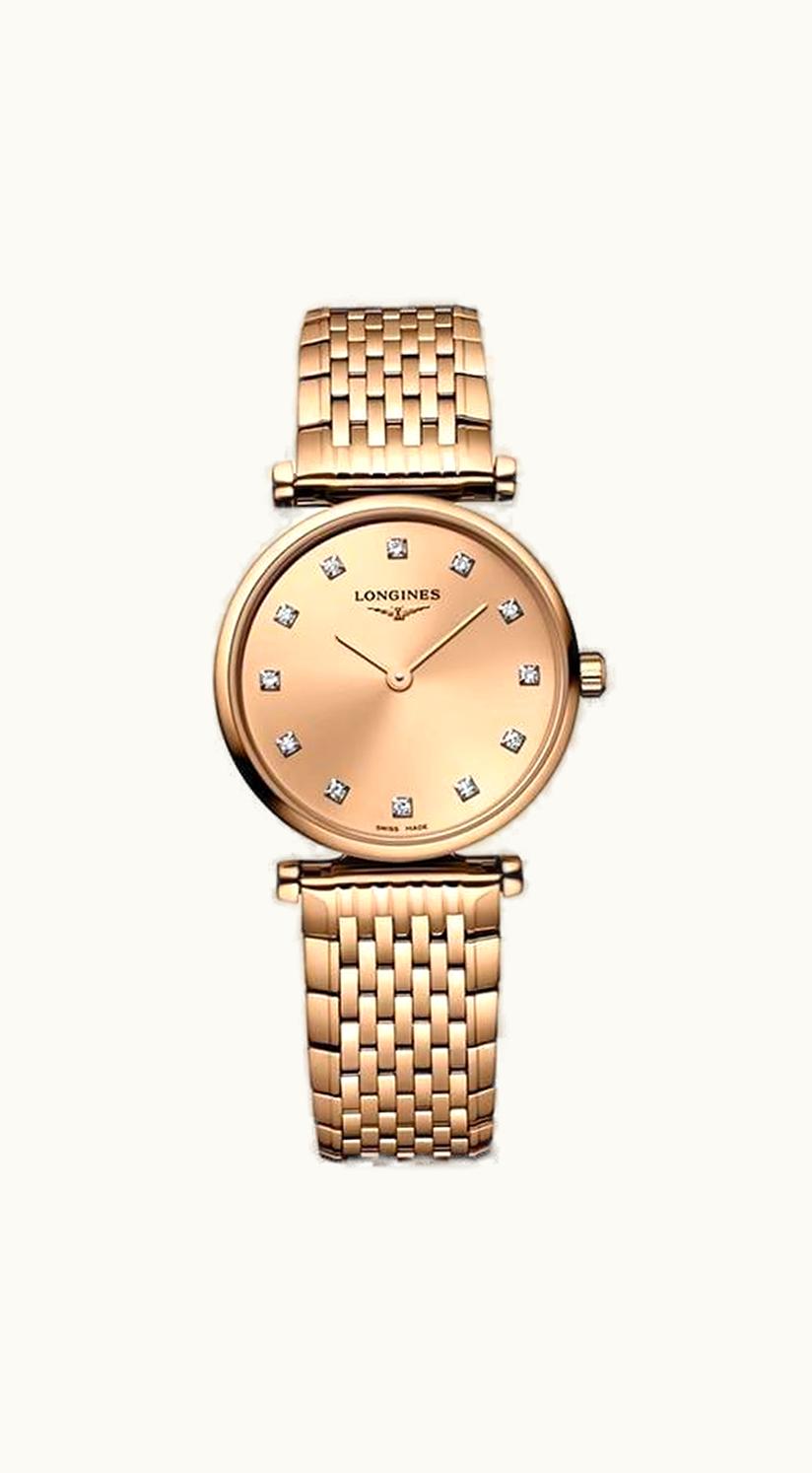 Longines La Grande Classique Quartz 24 Red Gold / Pink - Diamond / Bracelet