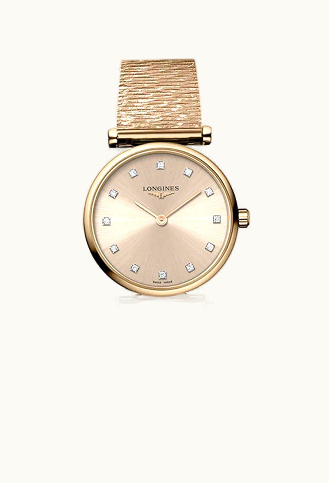 Longines La Grande Classique Quartz 24 Red Gold / Pink - Diamond / Bracelet