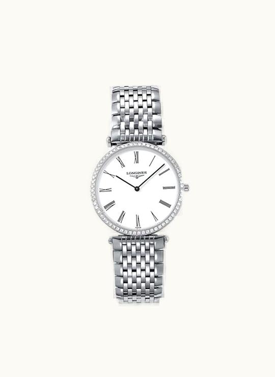 Longines La Grande Classique 33 Quartz Diamond Bezel Roman