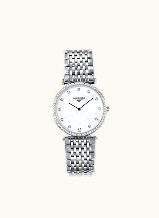Longines La Grande Classique 33 Quartz Diamond Bezel MOP