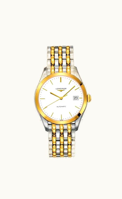 Longines La Grande Classique Automatic 36 Stainless Steel / Yellow Gold PVD / White