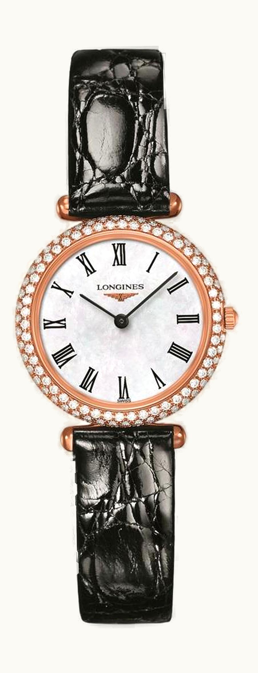 Longines Agassiz Pink Gold / Diamond / MOP / Strap