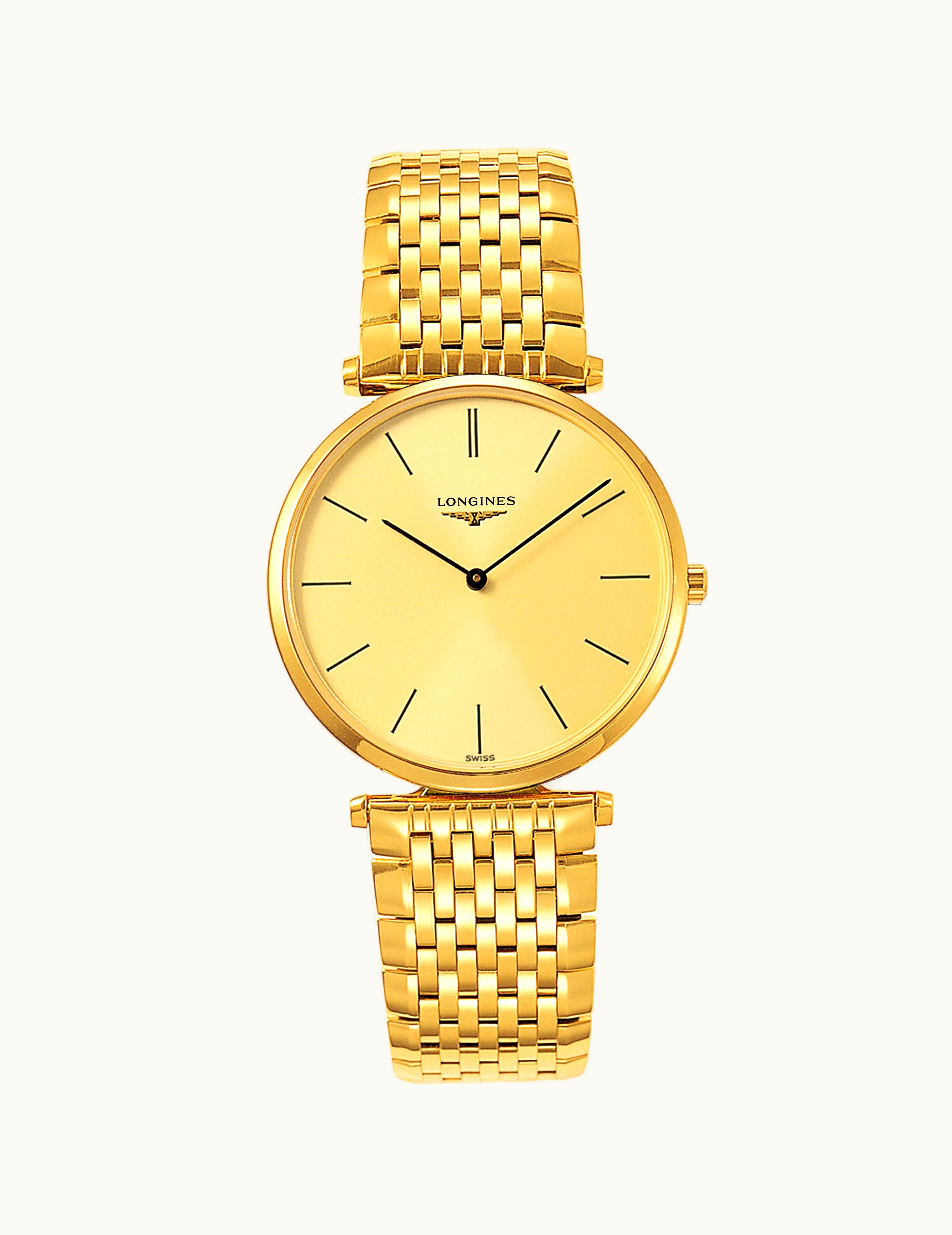 Longines La Grandes Classique Quartz 36 PVD / Champagne / Bracelet