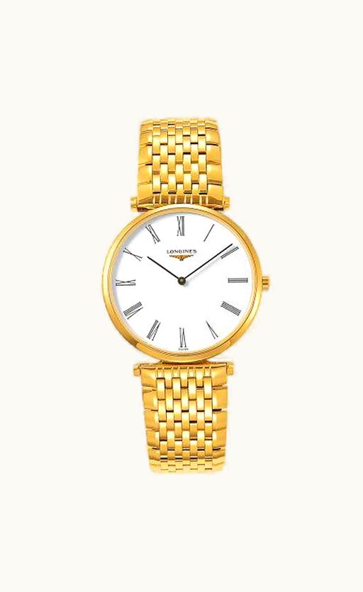 Longines La Grandes Classique Quartz 36 PVD / White Roman / Bracelet