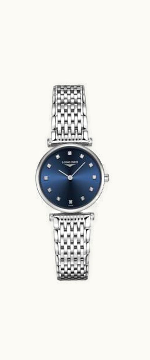 Longines La Grande Classique 24 Quartz Stainless Steel / Blue-Diamond / Bracelet