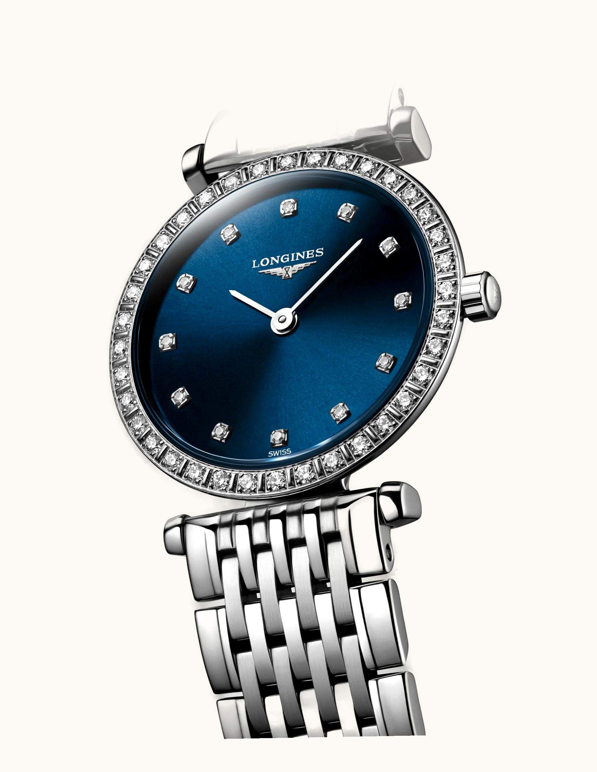 Longines La Grande Classique Quartz 24 Stainless Steel - Diamond / Blue / Bracelet
