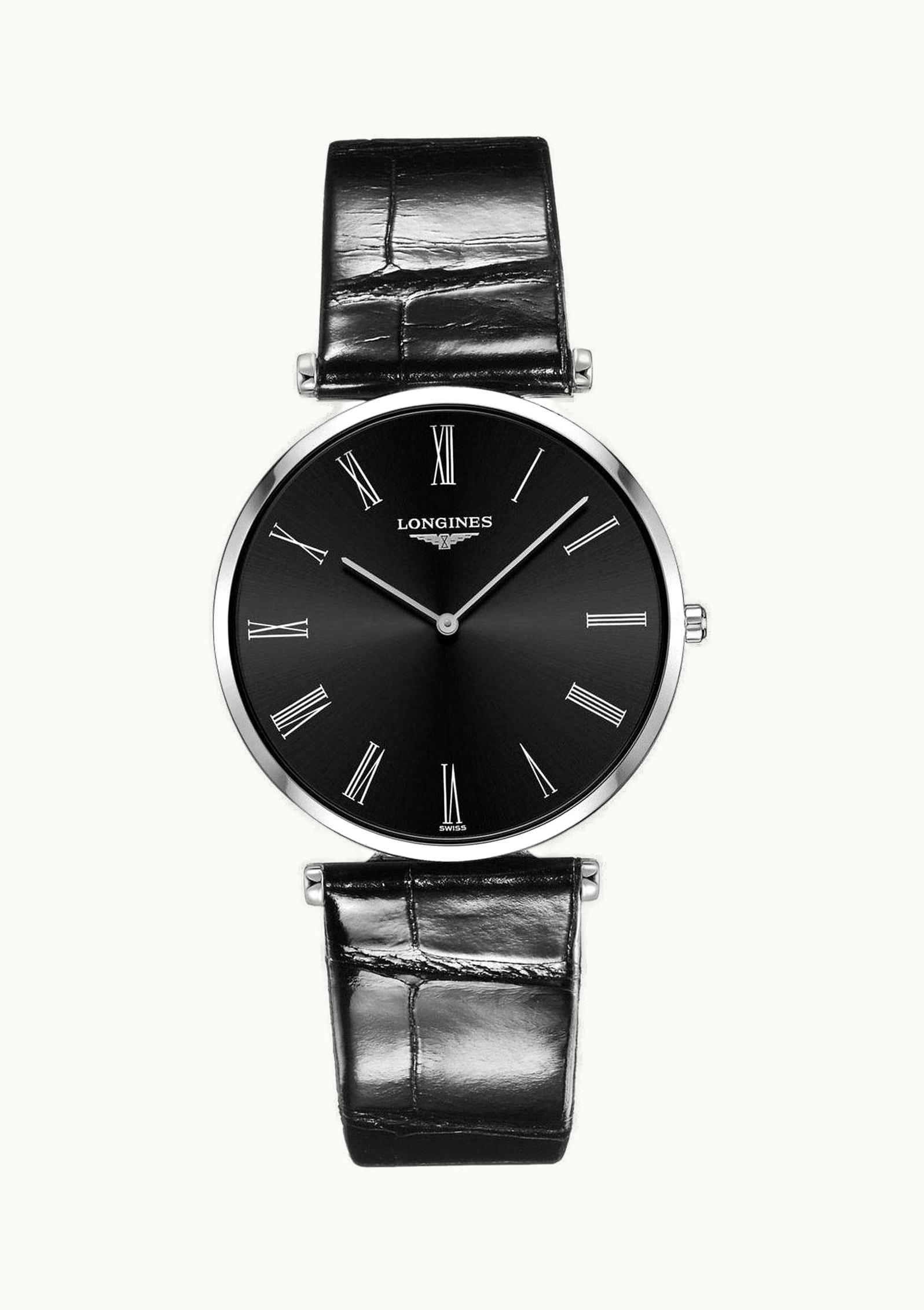 Longines La Grande Classique Quartz 37 Stainless Steel / Black - Roman