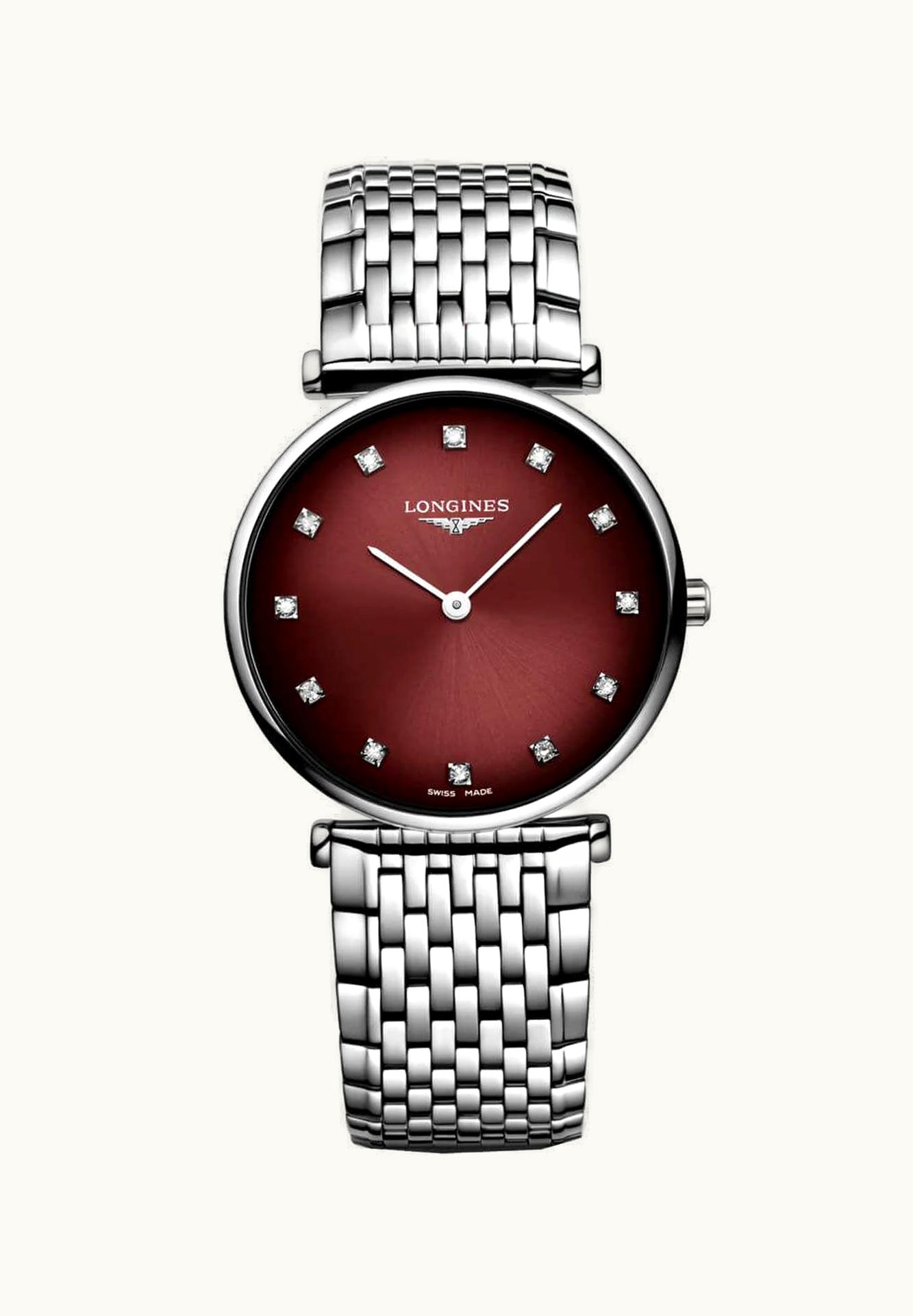 Longines La Grande Classique Quartz 29 Stainless Steel / Red / Bracelet