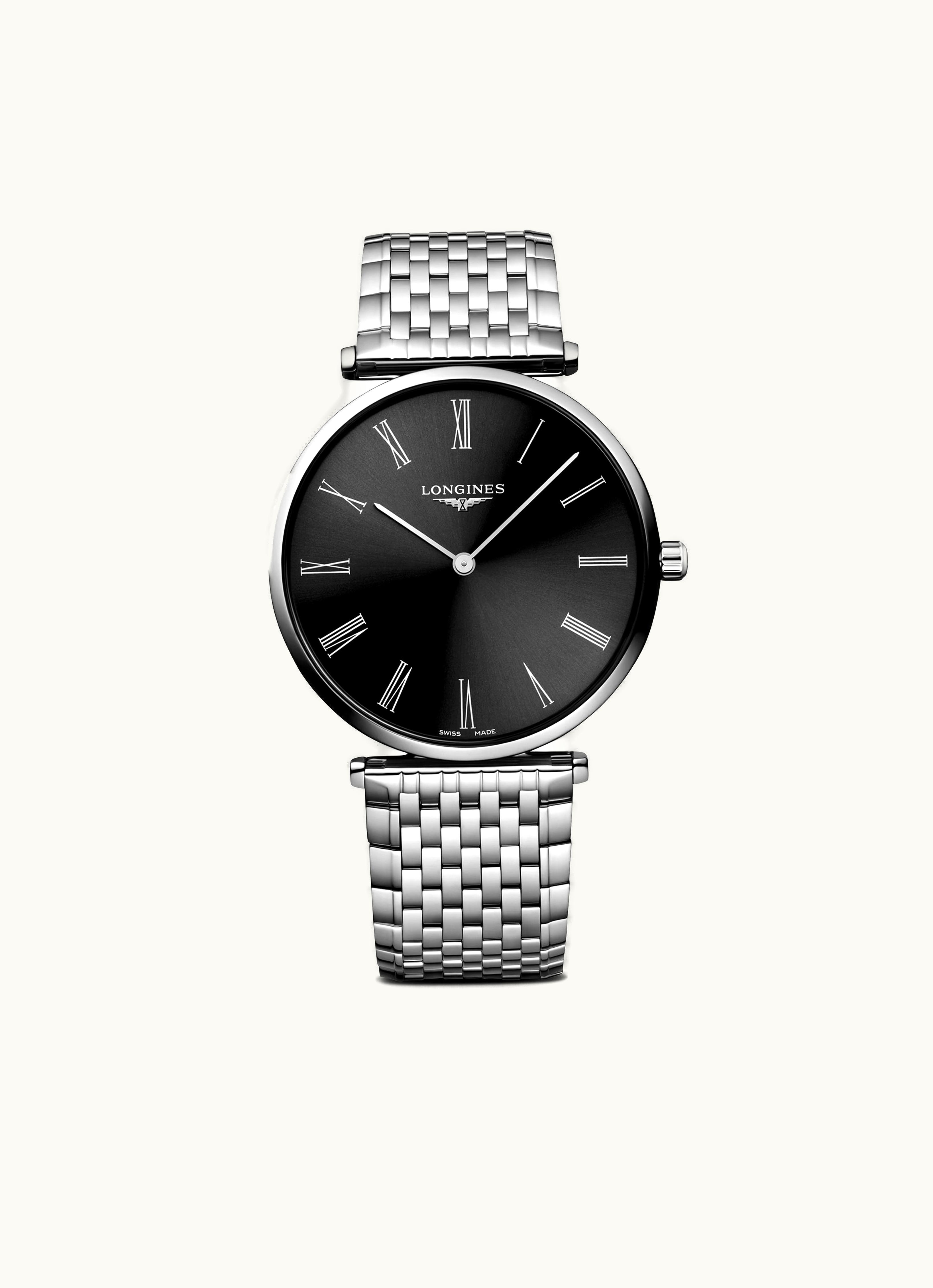 Longines La Grande Classique 38 Stainless Steel / Black - Roman / Bracelet
