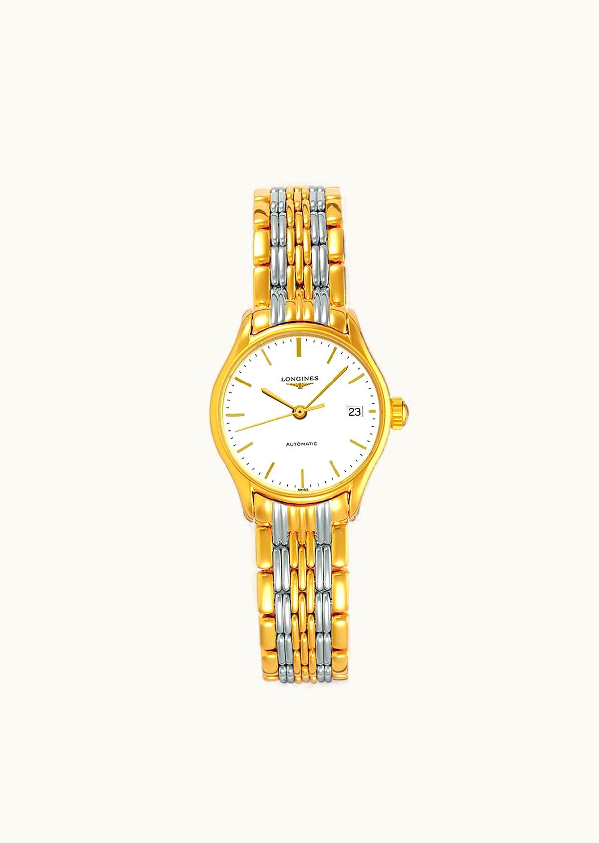 Longines Lyre 25 Automatic PVD Gold / White / Bracelet