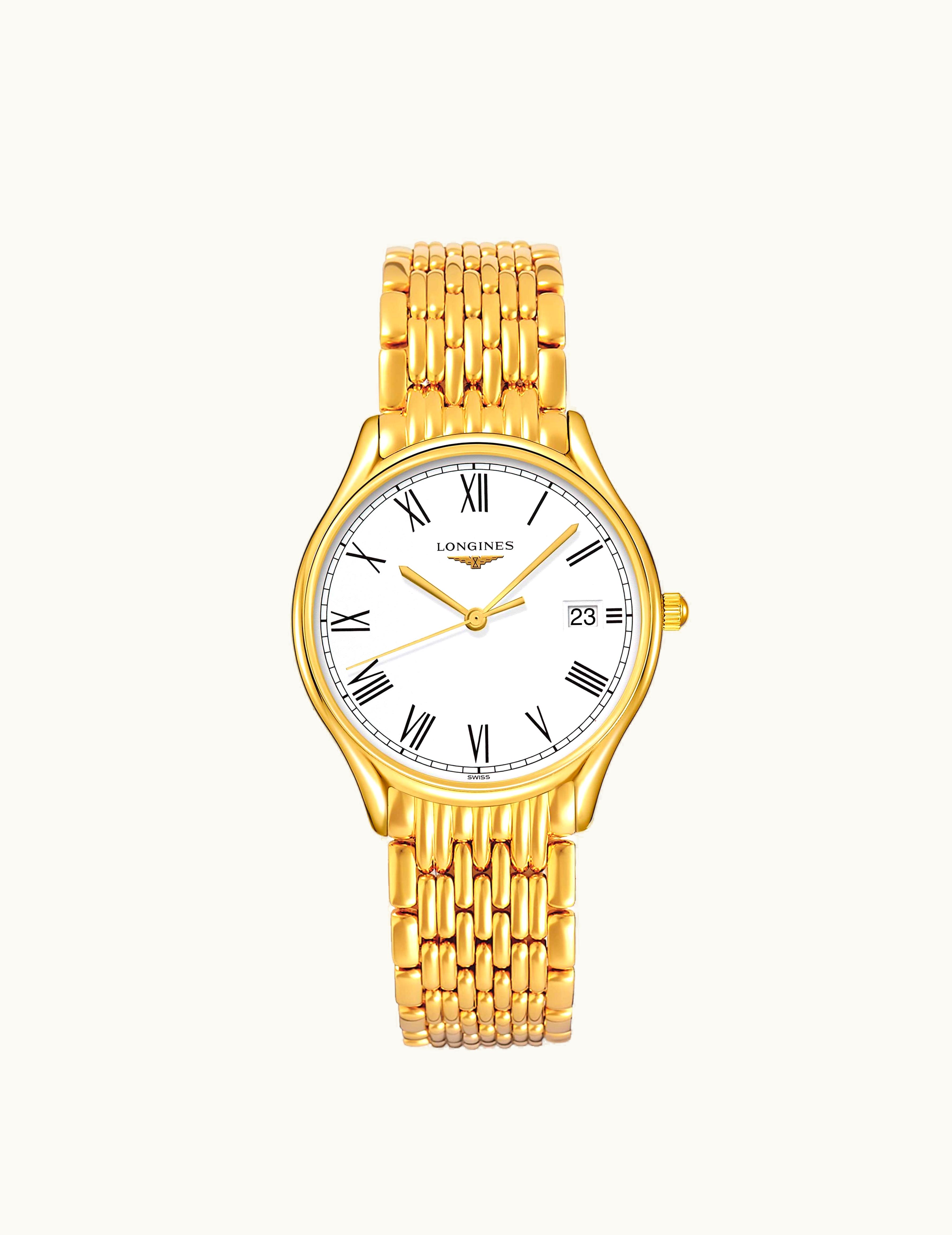 Longines Lyre Quartz 32 Yellow Gold PVD / White / Bracelet