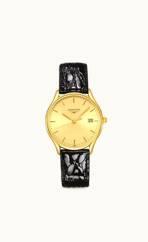 Longines Lyre Quartz 32 Yellow Gold PVD / Champagne / Strap