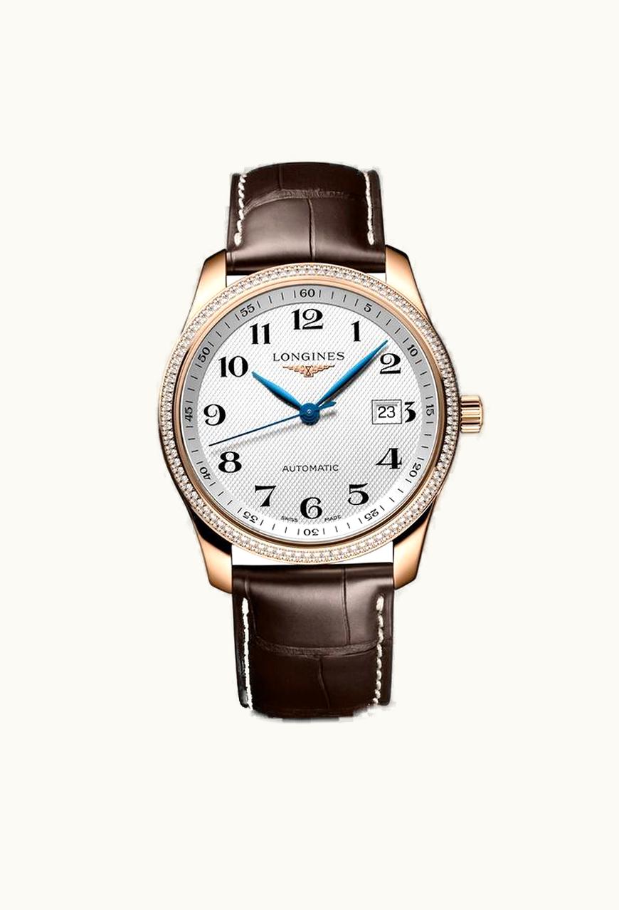 Longines Master Collection 40 Date Pink Gold - Diamond / Silver