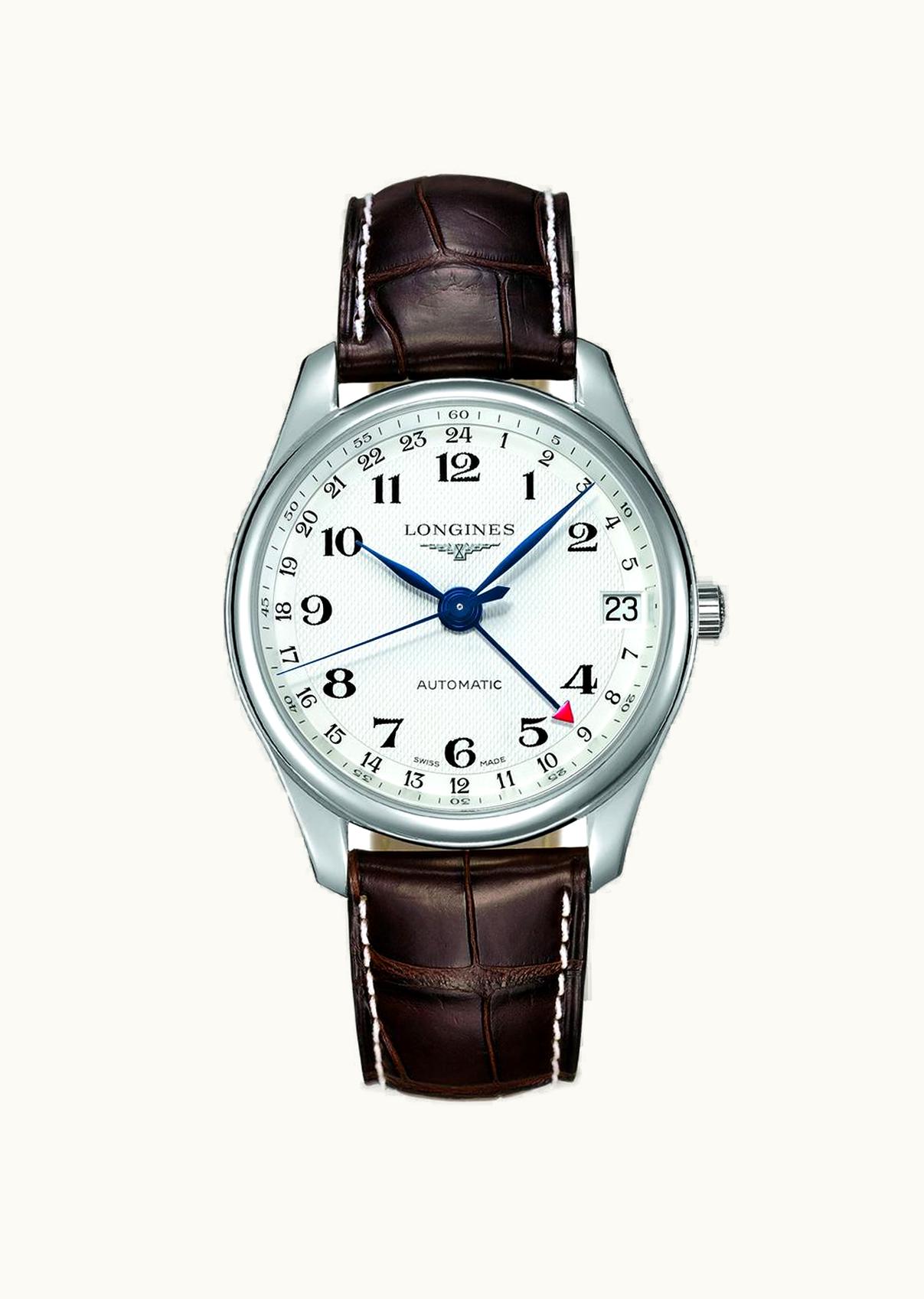 Longines Master Collection 42 24h Stainless Steel / Silver-Arabic / Alligator