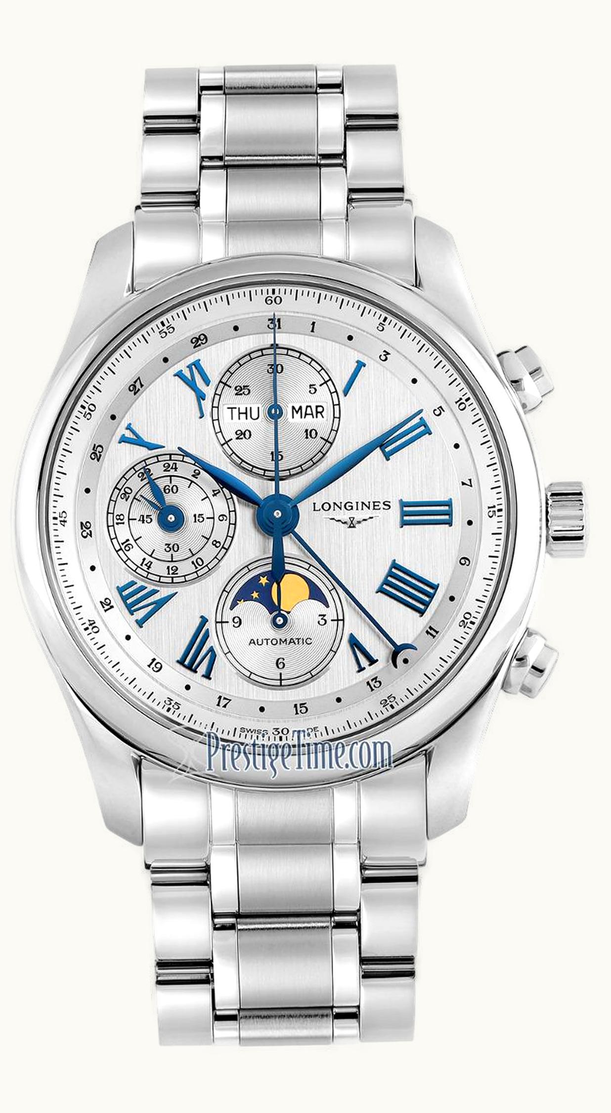 Longines Master Collection 42 Chronograph Calendar Stainless Steel / Silver / Bracelet