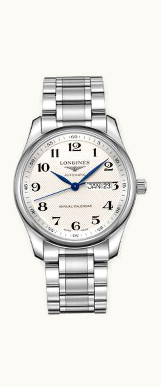 Longines Master Collection 40mm Annual Calendar Stainless Steel / Silver-Arabic / Bracelet