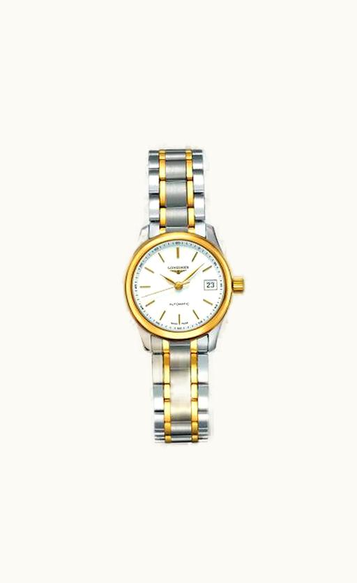 Longines Master Collection Date 25.5 Stainless Steel - Yellow Gold / White / Bracelet