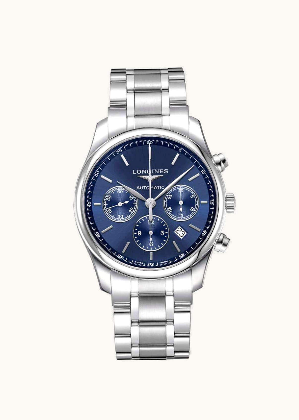 Longines Master Collection 42 Chronograph Stainless Steel / Blue / Bracelet