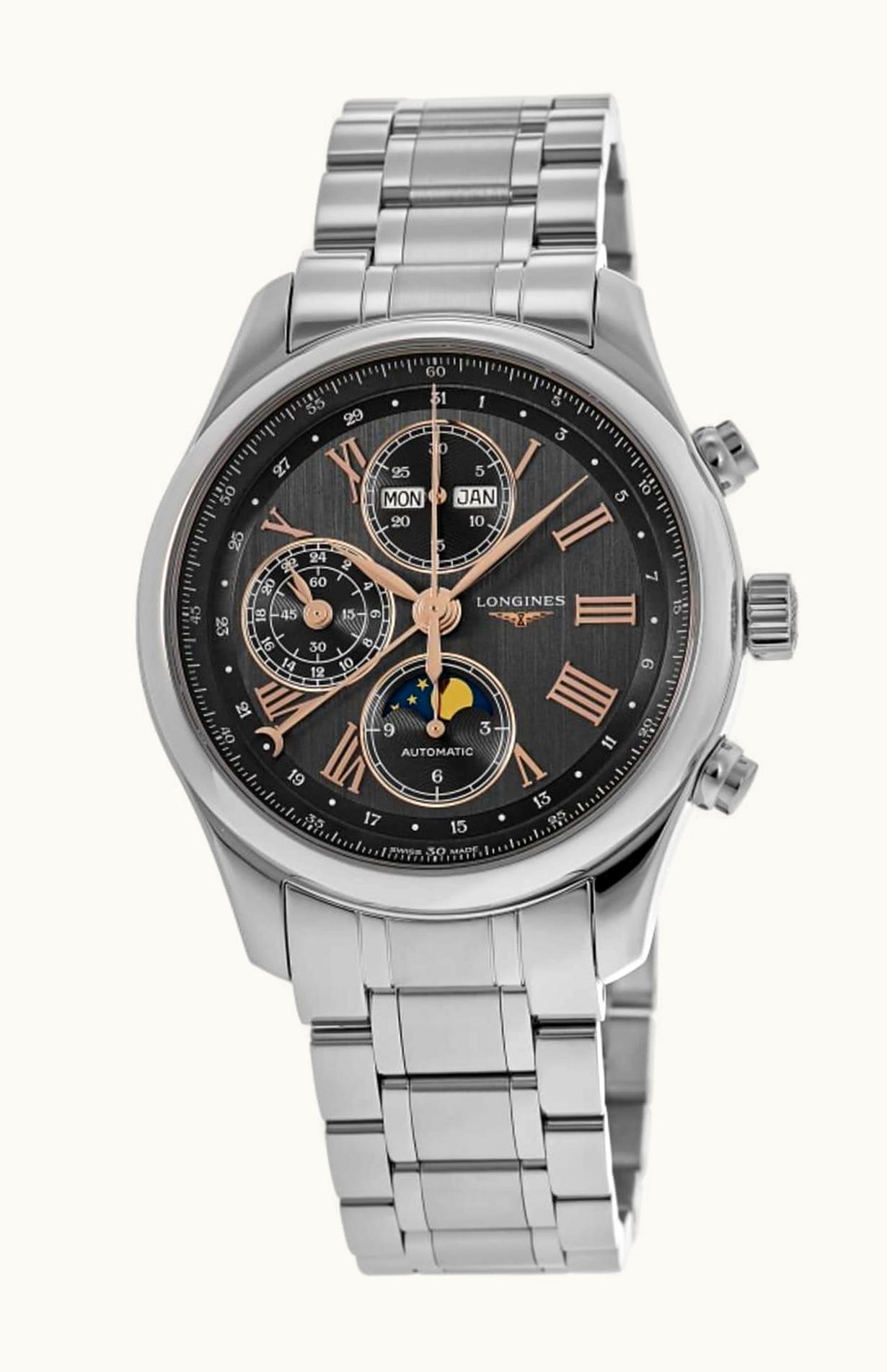 Longines Master Collection 42 Chronograph Calendar Stainless Steel / Anthracite / Bracelet