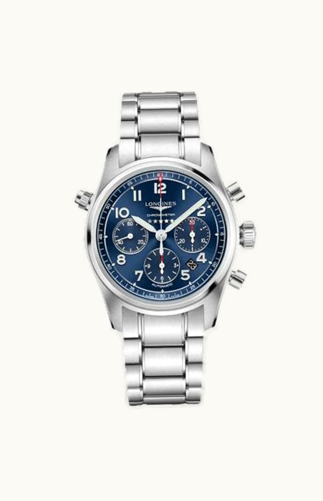 Longines Master Collection 42 Moonphase Stainless Steel / Blue - Diamond