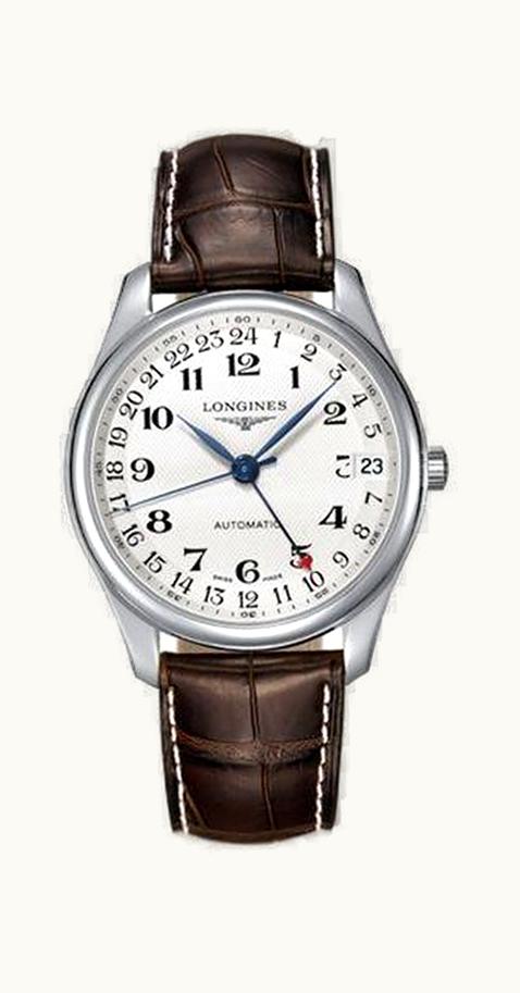 Longines Master Collection 42 24h Stainless Steel / Silver-Arabic / Alligator