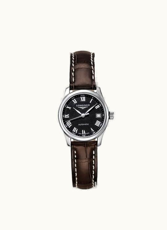 Longines Master Collection Date 25.5 Stainless Steel / Black - Roman